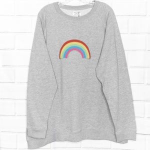 NWT》MODCLOTH》 Rainbow Sweatshirt "Patch Things Up"